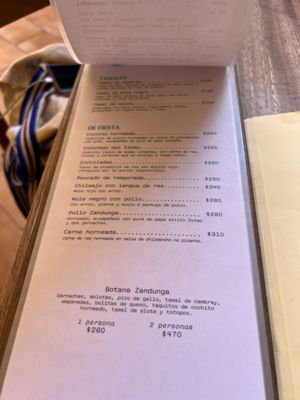 Menu photo 1 Zandunga Oaxaca, OAX Menu photo 1 Zandunga Oaxaca, OAX