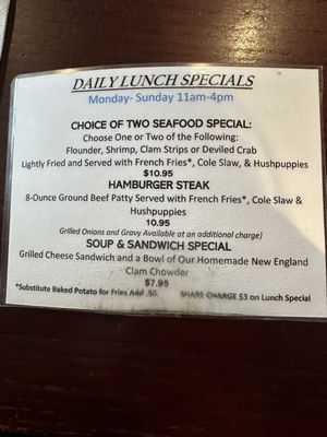 Menu photo 8 Beck's Restaurant Calabash, NC