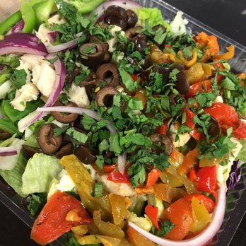 Fired Pie - Southwest Chicken Salad - its pretty loaded for $8! - Pizza Near Me - Scottsdale, Arizona