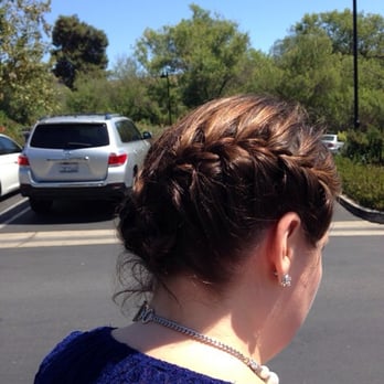 Hampton Salon - Angie's greet updo on short hair. - Nail Salons Near Me - Newport Beach, California