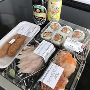 Photo of Maruta Shoten - Seattle, WA, United States. All this fresh stuff plus a beer and ramune for $24