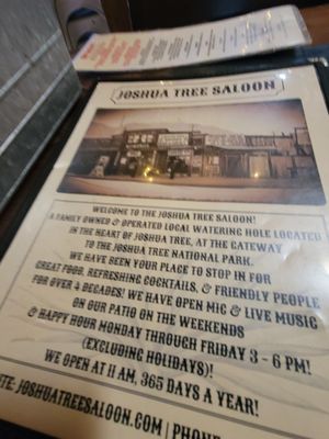 Menu photo 4 Joshua Tree Saloon Joshua Tree, CA Menu photo 4 Joshua Tree Saloon Joshua Tree, CA