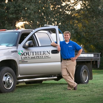 Southern Lawn and Pest - a man standing next to a truck - Gardeners Near Me - Covington, Tennessee Southern Lawn and Pest - a man standing next to a truck - Gardeners Near Me - Covington, Tennessee