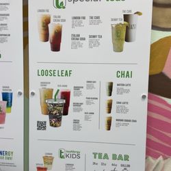 TeaNergy menu
