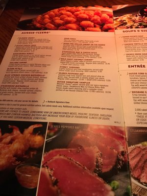 Menu photo 8 Outback Steakhouse Tempe, AZ