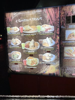 Menu photo 5 Tony's Taco Shop Lebanon, OR