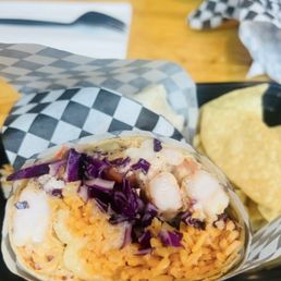 Shrimp burrito