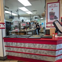 Inside pickup area