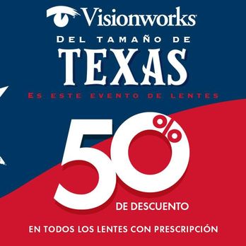 Visionworks - 50% off a complete pair of prescription eyeglasses or prescription sunglasses. Complete pair includes frames and lenses. 50% discount taken - Optometrists Near Me - Humble, Texas Visionworks - 50% off a complete pair of prescription eyeglasses or prescription sunglasses. Complete pair includes frames and lenses. 50% discount taken - Optometrists Near Me - Humble, Texas