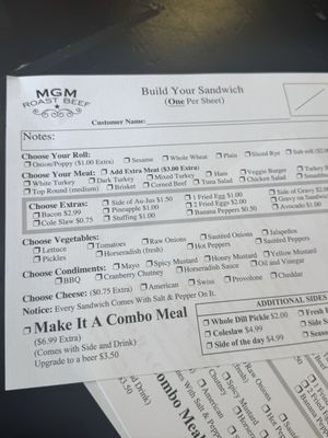 Menu photo 1 MGM Roast Beef Washington, DC, DC Menu photo 1 MGM Roast Beef Washington, DC, DC
