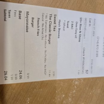IHOP - The charge for mayonnaise on the receipt. - Breakfast & Brunch Near Me - Frisco, Texas IHOP - The charge for mayonnaise on the receipt. - Breakfast & Brunch Near Me - Frisco, Texas