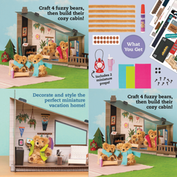 Cheeky Monkey Toys - KLUTZ DIY Miniature Cozy Bear Cabin Tweens and teens will squeal over this adorable DIY miniature kit, building a tiny paperc...
