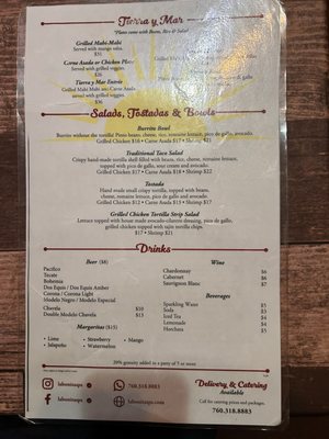 Menu photo 8 La Bonita's Palm Springs, CA Menu photo 8 La Bonita's Palm Springs, CA