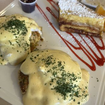 Gloria’s Cafe - Crab Benedict with 1/2 monte Cristo special - Breakfast & Brunch Near Me - Reno, Nevada