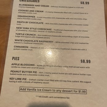 Boll Weevil - Dessert menu - Southern Near Me - Augusta, Georgia