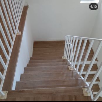 The Flooring Pros - SPC waterproof flooring on stairs. Master collection - Flooring Near Me - Riverside, California The Flooring Pros - SPC waterproof flooring on stairs. Master collection - Flooring Near Me - Riverside, California