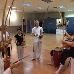 Learning rhythm through music is basic in capoeira training