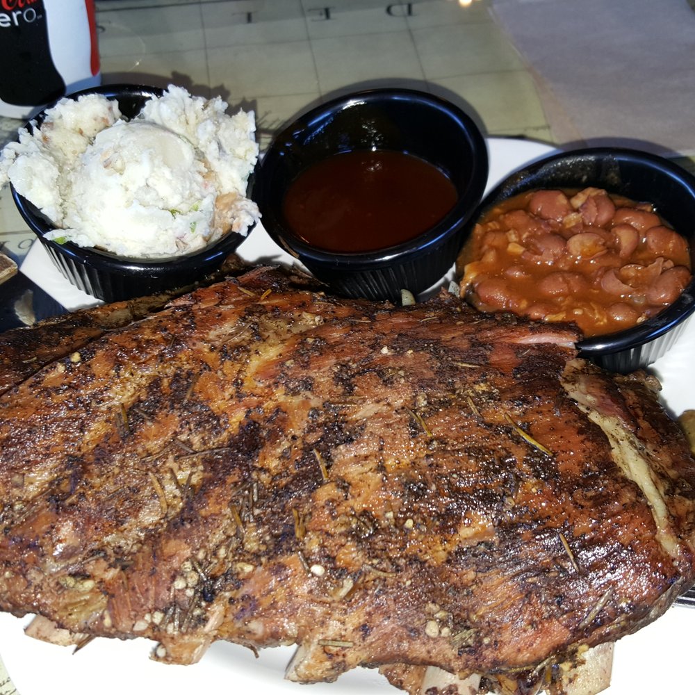Aaron Schat's Roadhouse - full slab of Pork Ribs ($26) with 2 sides (2.5 stars) - American Near Me - Bishop, California Aaron Schat's Roadhouse - full slab of Pork Ribs ($26) with 2 sides (2.5 stars) - American Near Me - Bishop, California