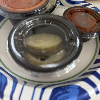 SmokeWorks - "Jar" of sweet & sour pickles - Barbeque Near Me - Bloomington, Indiana