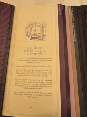 Menu photo 2 Harrods' Tea Room London, XGL Menu photo 2 Harrods' Tea Room London, XGL
