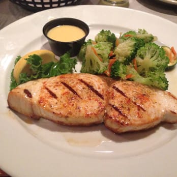 Mr Big Fish - Wild wahoo, with seasonal veggies. Not bad, but a tad overcooked. Add a little yellow sauce and it's much better. - Seafood Near Me - Naples, Florida Mr Big Fish - Wild wahoo, with seasonal veggies. Not bad, but a tad overcooked. Add a little yellow sauce and it's much better. - Seafood Near Me - Naples, Florida