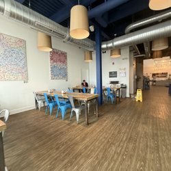 Plentiful seating with great natural light