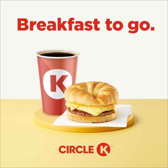 Circle K - a breakfast sandwich and a cup of coffee - Gas Stations Near Me - Greenwood, Indiana