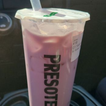 Presotea - Taro milk tea with added black pearls - Bubble Tea Near Me - Auburn Hills, Michigan Presotea - Taro milk tea with added black pearls - Bubble Tea Near Me - Auburn Hills, Michigan