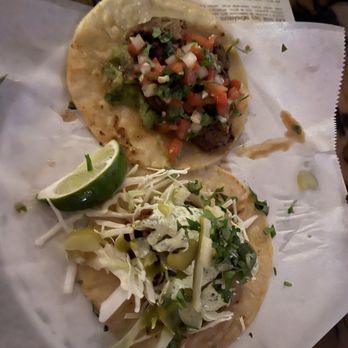 Black Sheep - Top: carnitas taco, bottom is the fried chicken taco - Bars Near Me - Bellingham, Washington