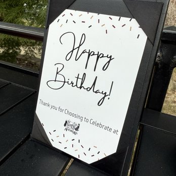Andria's Steakhouse - Sign on table for birthday - Steakhouses Near Me - O Fallon, Illinois
