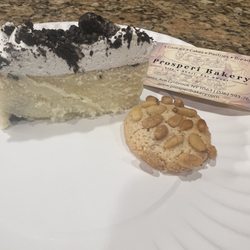 Prosperi Bakery - Pignoli Cookie and cheesecake