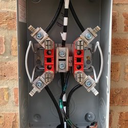 The Wire Men Electrical - Service upgrade with new meter box, panel, ground rods and new grounding to public water system.