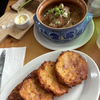 Kachka - Rabbit in a Clay Pot with potato pancakes. - Russian Near Me - Portland, Oregon