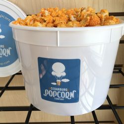 Cedarburg Popcorn Company - 1 Gallon Bucket deal. Buy the bucket and a gallon of popcorn. Bring it back for $2.00 off the refill.