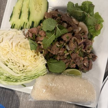 Green Papaya - Laap Beef - Thai Near Me - Stockton, California Green Papaya - Laap Beef - Thai Near Me - Stockton, California