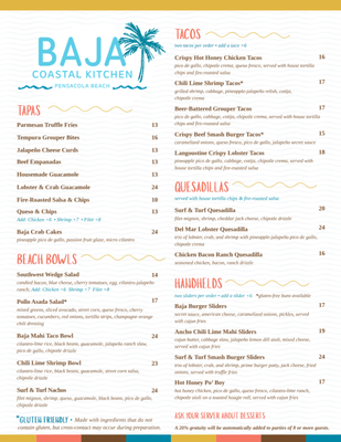 Menu photo 2 Baja Coastal Kitchen Pensacola Beach, FL Menu photo 2 Baja Coastal Kitchen Pensacola Beach, FL