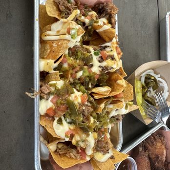 Blue Oak BBQ - Happy Hour nachos. - Barbeque Near Me - New Orleans, Louisiana