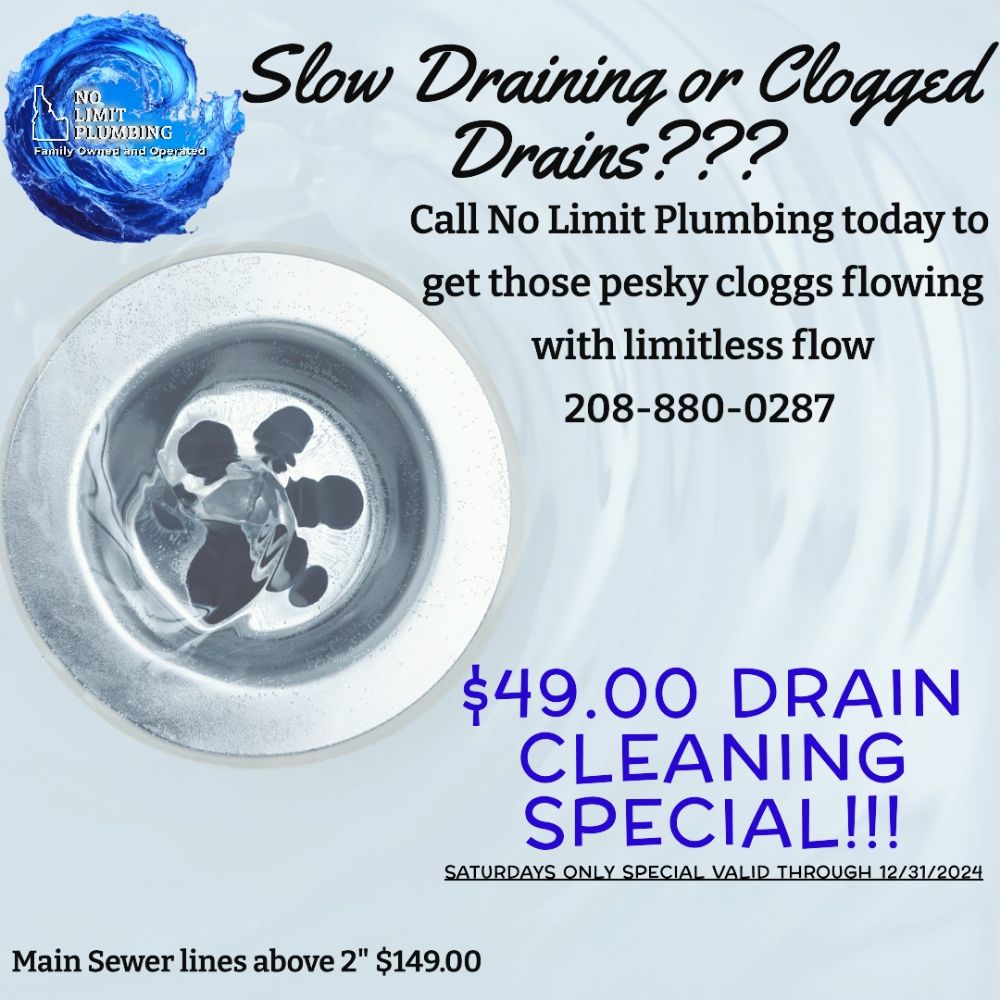 Slide of No Limit Plumbing