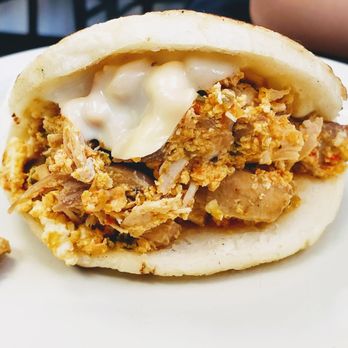 Colombian's Taste - Arepa Rellena. Out of this world. The meat is tender, the corn dough is just amazing! - Colombian Near Me - Itasca, Illinois
