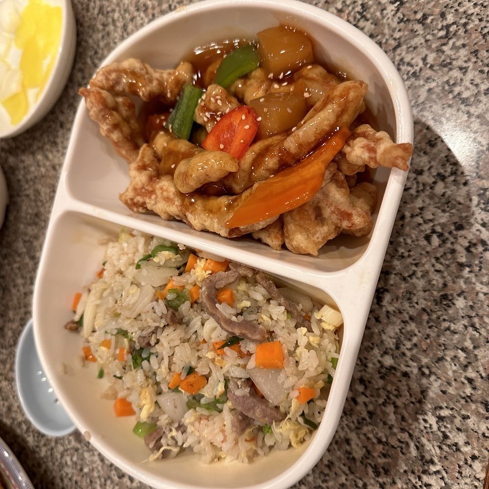 Choong Hwa Won - Half and half 39. Beef Fried Riceand 9. Pork Tang-Soo-Yook - Korean Near Me - Annandale, Virginia Choong Hwa Won - Half and half 39. Beef Fried Riceand 9. Pork Tang-Soo-Yook - Korean Near Me - Annandale, Virginia