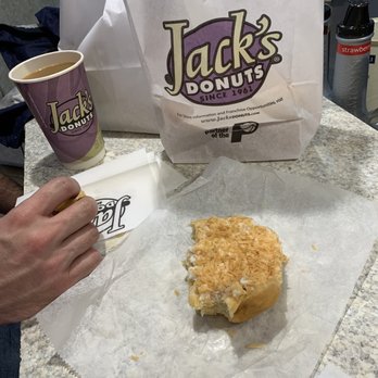 Jack's Donuts - Coconut iced cinnamon roll at Jacks Donuts - Donuts Near Me - Indianapolis, Indiana Jack's Donuts - Coconut iced cinnamon roll at Jacks Donuts - Donuts Near Me - Indianapolis, Indiana