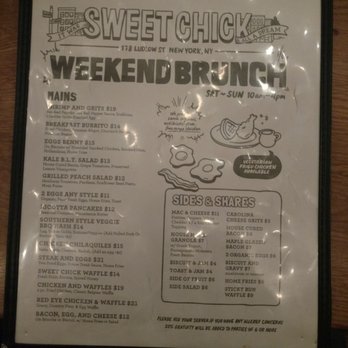 Sweet Chick - Menu - Southern Near Me - New York, New York Sweet Chick - Menu - Southern Near Me - New York, New York