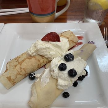 Upper Crust Cafe & Bakery - Strawberry and blueberry crepes - American Near Me - Venice, Florida Upper Crust Cafe & Bakery - Strawberry and blueberry crepes - American Near Me - Venice, Florida