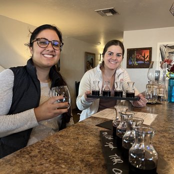 Coronado Vineyards - Wine flight at the wine bar - Wine Tasting Room Near Me - Willcox, Arizona