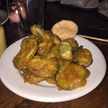 DuMont Burger - Fried pickles.. I mean.. they don't even look good - Burgers Near Me - Brooklyn, New York