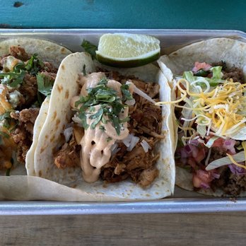 Moss Rock Tacos & Tequila - Taco Tuesday Special - One of Each Buffalo Chicken, Adobo Chicken Taco and Gringo Beef - Bars Near Me - Hoover, Alabama Moss Rock Tacos & Tequila - Taco Tuesday Special - One of Each Buffalo Chicken, Adobo Chicken Taco and Gringo Beef - Bars Near Me - Hoover, Alabama