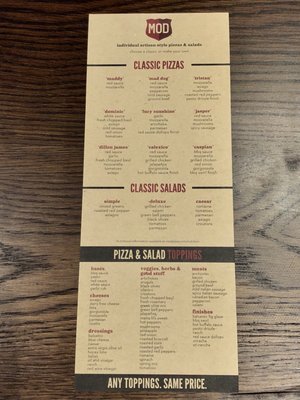 Menu photo 4 MOD Pizza American Fork, UT