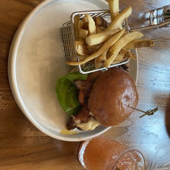 Mesler Kitchen Bar Lounge - Spicy Chicken Sandwich and Mesler Fries - New American Near Me - Chicago, Illinois Mesler Kitchen Bar Lounge - Spicy Chicken Sandwich and Mesler Fries - New American Near Me - Chicago, Illinois