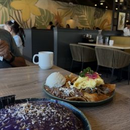 Ube Coconut Pancakes Island Chilaquiles