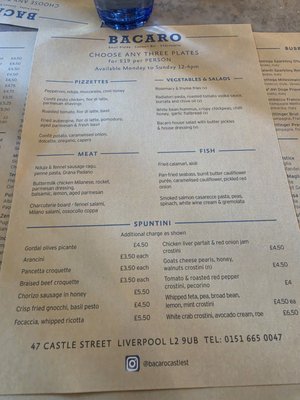 Menu photo 1 Bacaro Liverpool, XMS